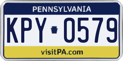 PA license plate KPY0579