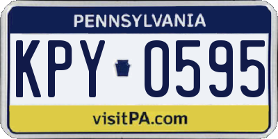 PA license plate KPY0595