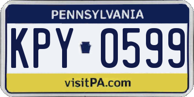 PA license plate KPY0599