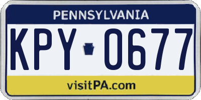 PA license plate KPY0677