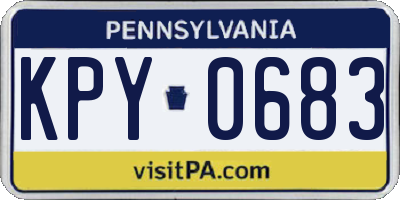 PA license plate KPY0683