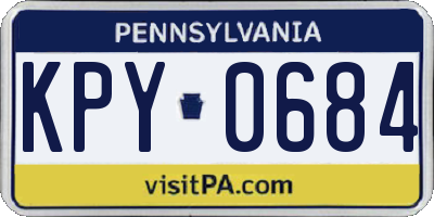 PA license plate KPY0684