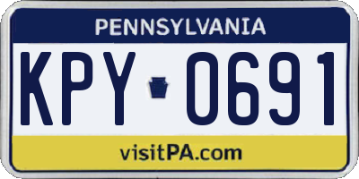 PA license plate KPY0691