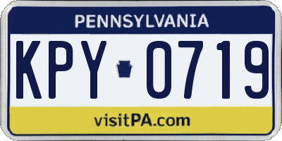 PA license plate KPY0719