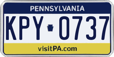 PA license plate KPY0737