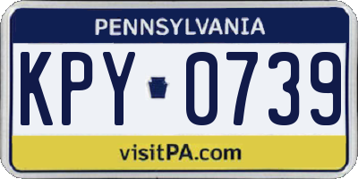 PA license plate KPY0739
