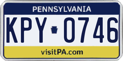 PA license plate KPY0746