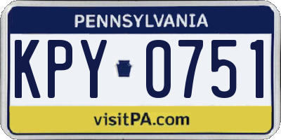 PA license plate KPY0751