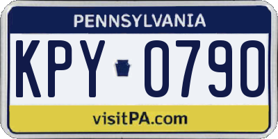 PA license plate KPY0790