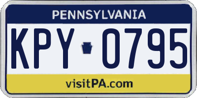 PA license plate KPY0795