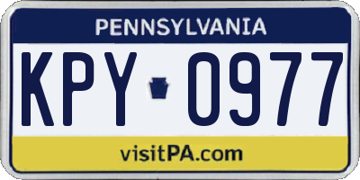PA license plate KPY0977