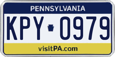 PA license plate KPY0979