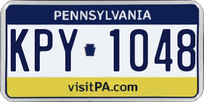 PA license plate KPY1048