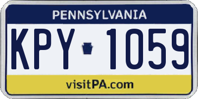 PA license plate KPY1059