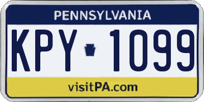 PA license plate KPY1099