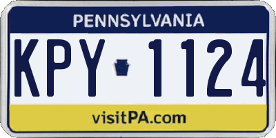 PA license plate KPY1124