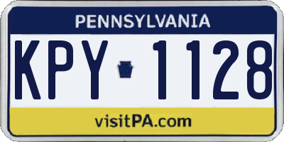 PA license plate KPY1128