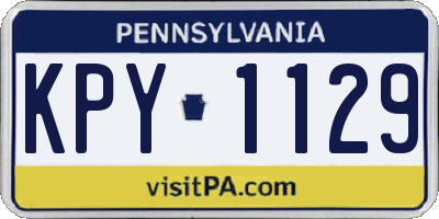 PA license plate KPY1129