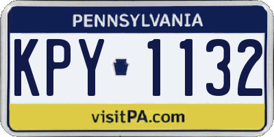 PA license plate KPY1132