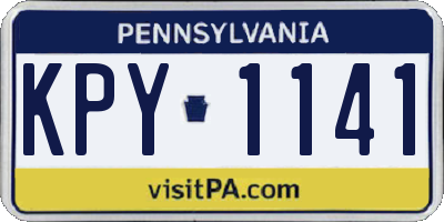PA license plate KPY1141