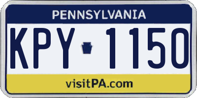 PA license plate KPY1150