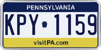 PA license plate KPY1159