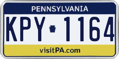PA license plate KPY1164