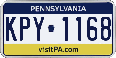 PA license plate KPY1168