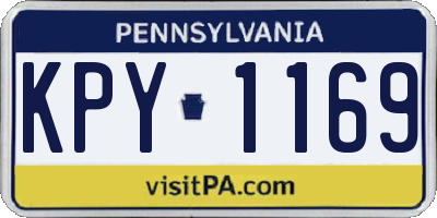 PA license plate KPY1169