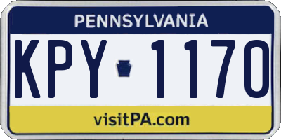 PA license plate KPY1170