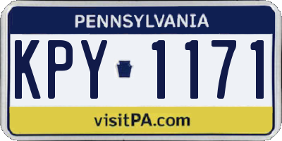 PA license plate KPY1171