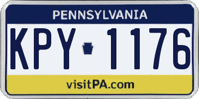 PA license plate KPY1176