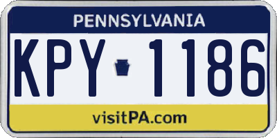 PA license plate KPY1186