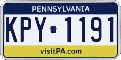 PA license plate KPY1191