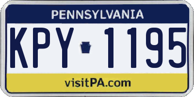 PA license plate KPY1195