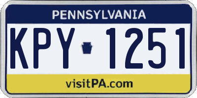 PA license plate KPY1251