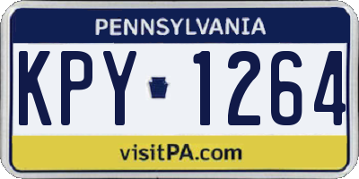 PA license plate KPY1264