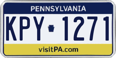 PA license plate KPY1271