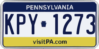 PA license plate KPY1273