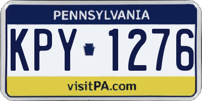 PA license plate KPY1276