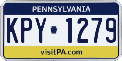 PA license plate KPY1279