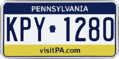 PA license plate KPY1280