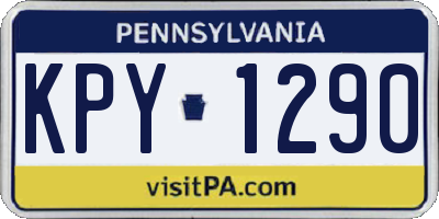 PA license plate KPY1290