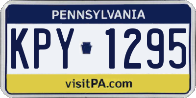 PA license plate KPY1295
