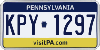 PA license plate KPY1297