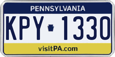 PA license plate KPY1330