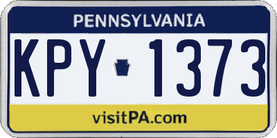 PA license plate KPY1373
