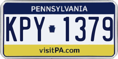 PA license plate KPY1379