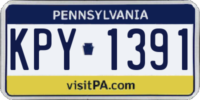 PA license plate KPY1391