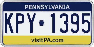 PA license plate KPY1395